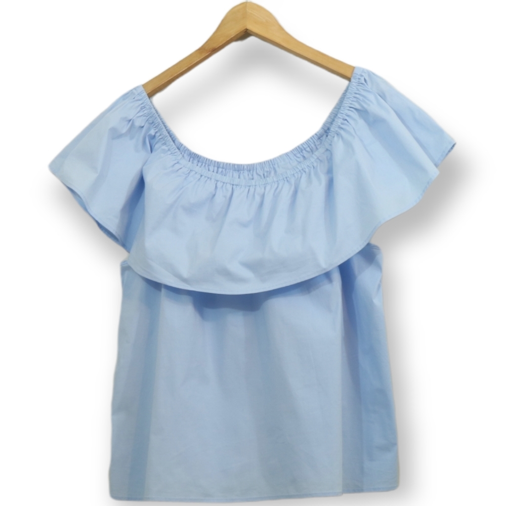 Forever 21 Cotton ON Off Shoulder Flounce Top